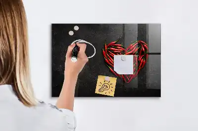 Pizarra magnética para dibujar diseño de corazón de pimientos