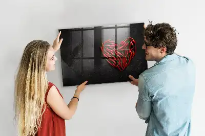 Pizarra magnética para dibujar diseño de corazón de pimientos