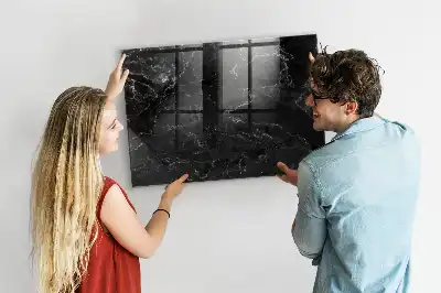 Pizarra magnética con rotulador de mármol negro