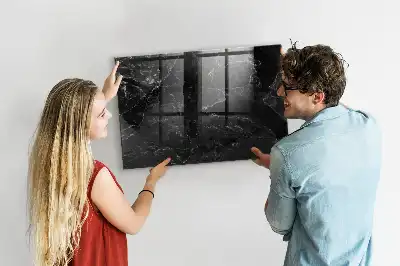 Pizarra magnética con rotulador de mármol negro