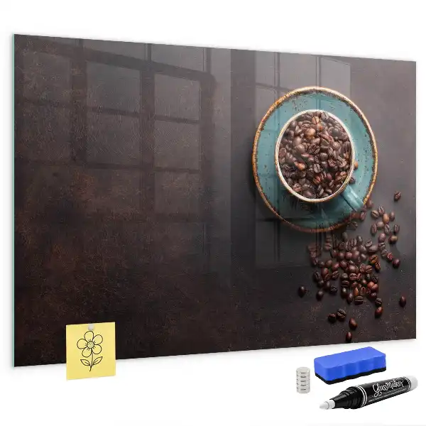 Pizarra magnética para dibujar taza de café