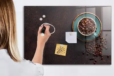 Pizarra magnética para dibujar taza de café