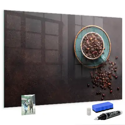 Pizarra magnética para dibujar taza de café