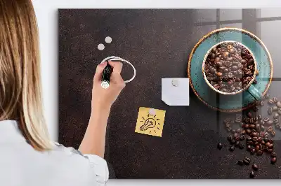 Pizarra magnética para dibujar taza de café