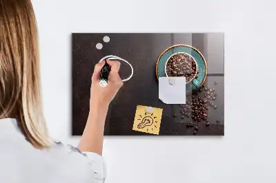 Pizarra magnética para dibujar taza de café
