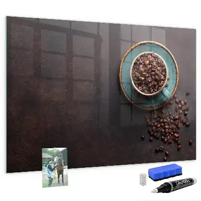 Pizarra magnética para dibujar taza de café