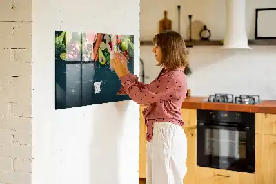 Pizarra magnética para dibujar modelo verduras en la mesa
