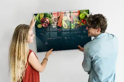 Pizarra magnética para dibujar modelo verduras en la mesa