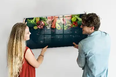 Pizarra magnética para dibujar modelo verduras en la mesa
