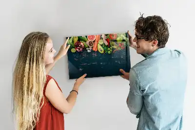 Pizarra magnética para dibujar modelo verduras en la mesa
