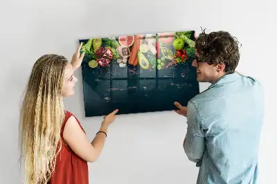 Pizarra magnética para dibujar modelo verduras en la mesa