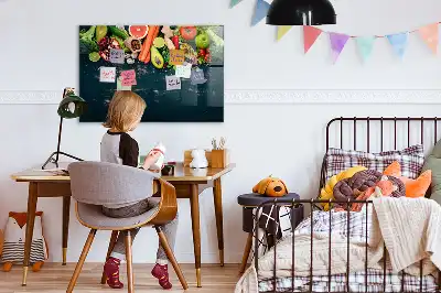 Pizarra magnética para dibujar modelo verduras en la mesa