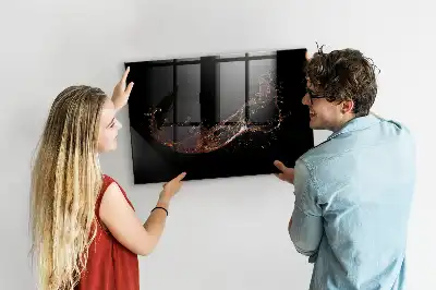 Pizarra magnética con rotulador diseño de bebida derramada
