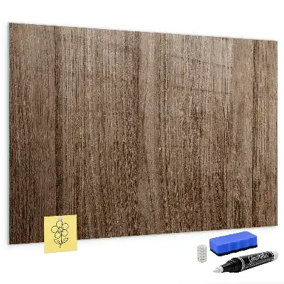 Pizarra magnética con rotulador en madera oscura