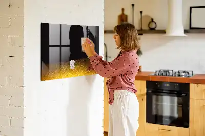 Pizarra magnética para dibujar jugo de naranja