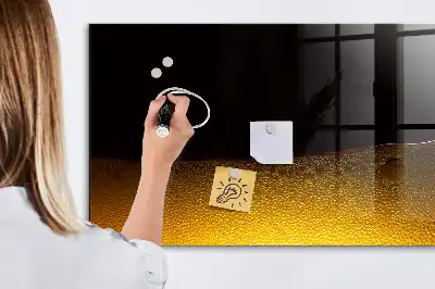 Pizarra magnética para dibujar jugo de naranja