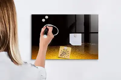 Pizarra magnética para dibujar jugo de naranja