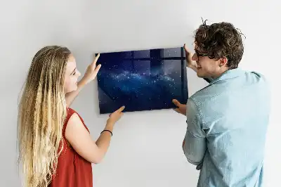 Pizarra magnética con rotulador diseño de cielo oscuro y estrellas