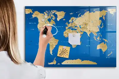Pizarra magnética para dibujar diseño mundo