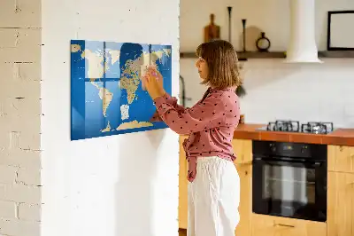 Pizarra magnética para dibujar diseño mundo