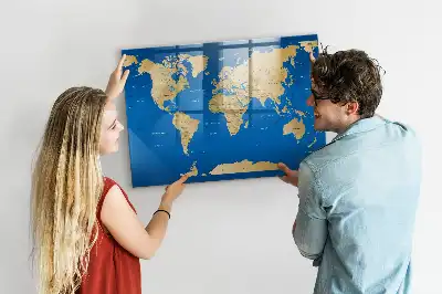 Pizarra magnética para dibujar diseño mundo