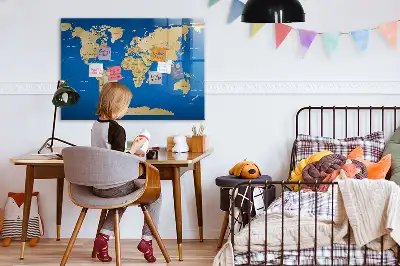 Pizarra magnética para dibujar diseño mundo