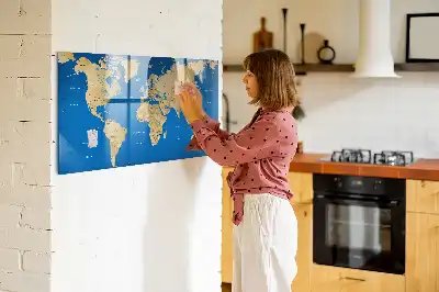 Pizarra magnética para dibujar diseño mundo