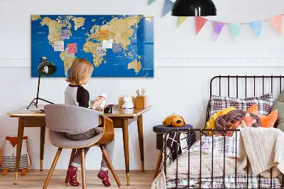 Pizarra magnética para dibujar diseño mundo