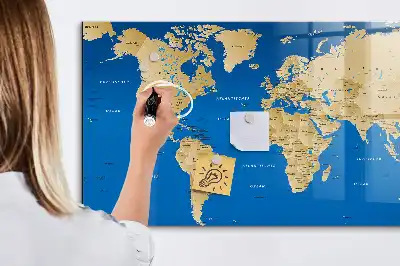 Pizarra magnética para dibujar diseño mundo