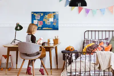 Pizarra magnética para dibujar diseño mundo