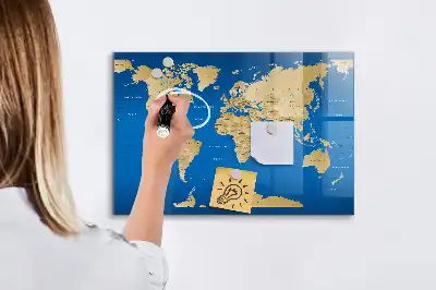 Pizarra magnética para dibujar diseño mundo