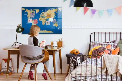 Pizarra magnética para dibujar diseño mundo