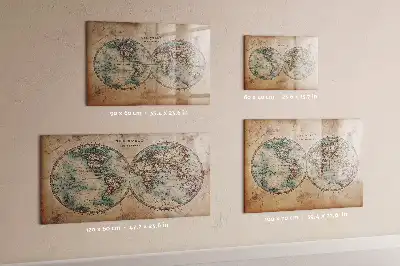 Mapa del globo terráqueo con pizarra magnética y rotulador
