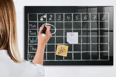 Pizarra magnética para dibujar con diseño de horario de clases