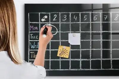 Pizarra magnética para dibujar con diseño de horario de clases