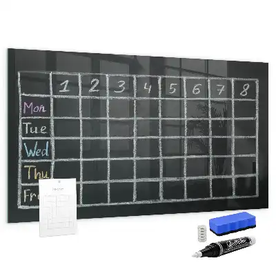 Pizarra magnética para dibujar con diseño de horario de clases