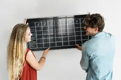 Pizarra magnética para dibujar con diseño de horario de clases