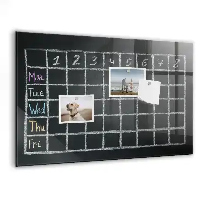 Pizarra magnética para dibujar con diseño de horario de clases