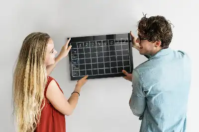 Pizarra magnética para dibujar con diseño de horario de clases