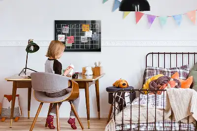 Pizarra magnética para dibujar con diseño de horario de clases