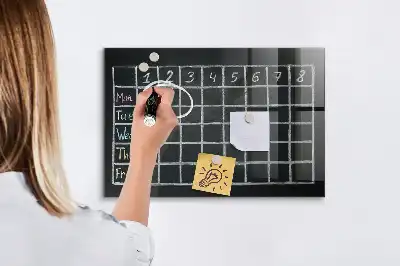 Pizarra magnética para dibujar con diseño de horario de clases
