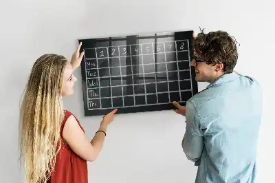 Pizarra magnética para dibujar con diseño de horario de clases