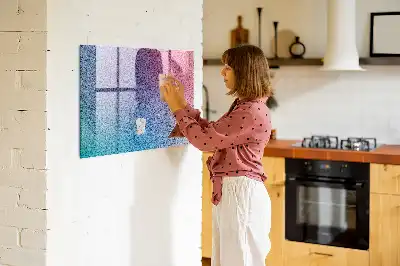 Pizarra magnética con rotulador con diseño de patrón en degradado