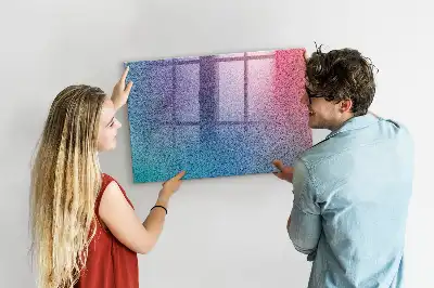 Pizarra magnética con rotulador con diseño de patrón en degradado