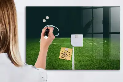 Pizarra magnética para dibujar con diseño de campo de fútbol