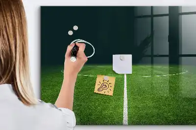 Pizarra magnética para dibujar con diseño de campo de fútbol