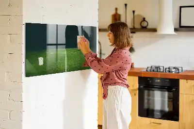 Pizarra magnética para dibujar con diseño de campo de fútbol