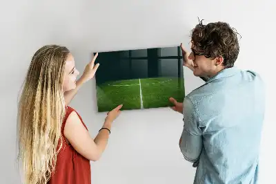 Pizarra magnética para dibujar con diseño de campo de fútbol