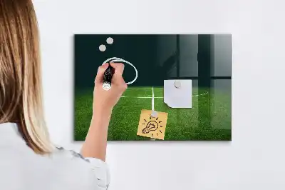Pizarra magnética para dibujar con diseño de campo de fútbol
