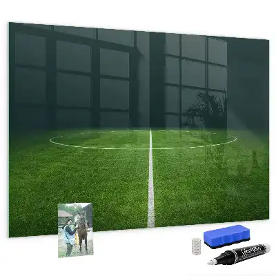 Pizarra magnética para dibujar con diseño de campo de fútbol